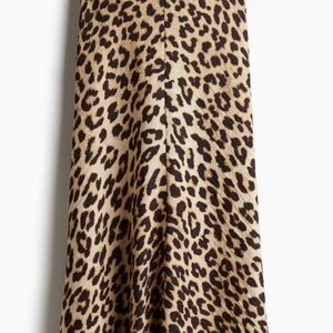 H&M Leopard Print Maxi Skirt - Beige and Brown